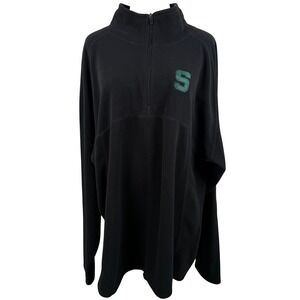 Oversized MSU Spartan Mens 2X Michigan State Fleece 1/4 Zip Pullover Embroidered